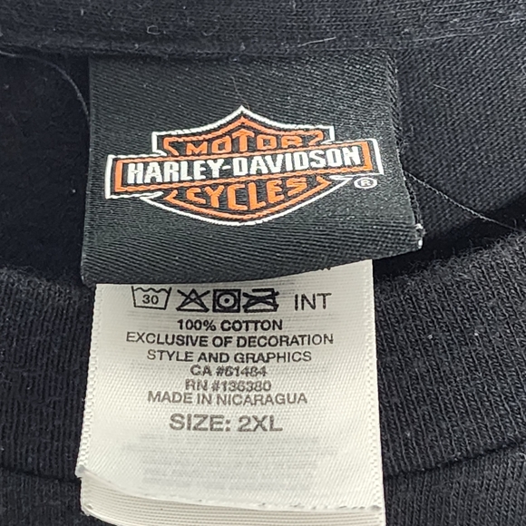 Harley Davidson Eagle Graphic T Shirt - Georgia - Men's 2XL - Picture 5 of 7